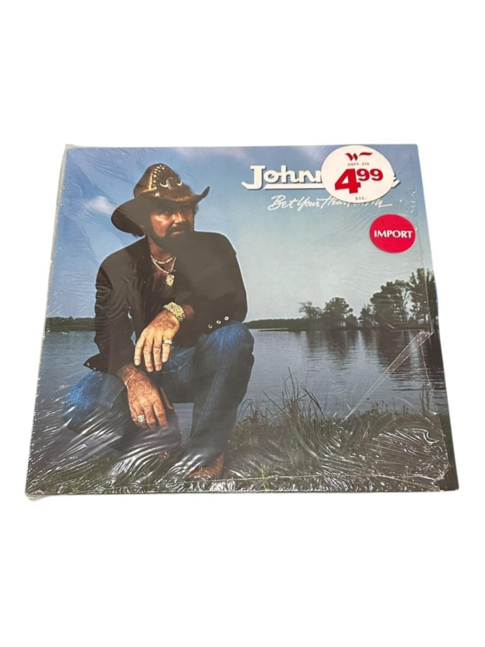 Vintage Johnny Lee Vinyl LP Bet Your Heart On Me Asylum Country Black Germany